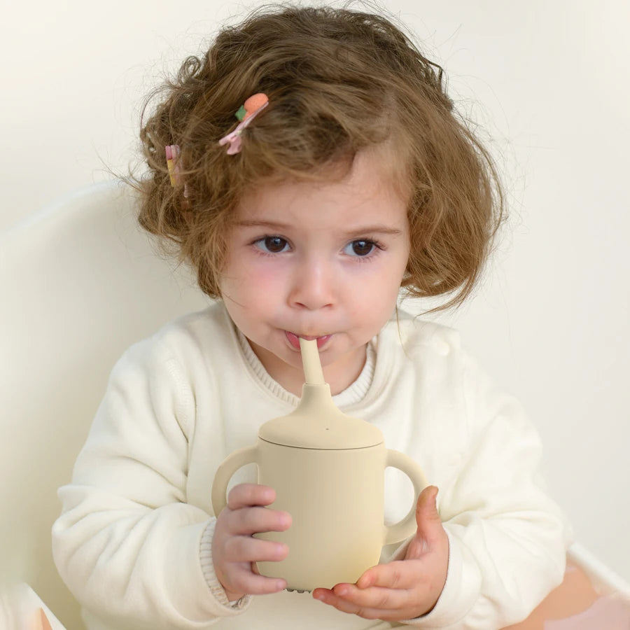 1pcs With Two Lids Baby Silicone Cup