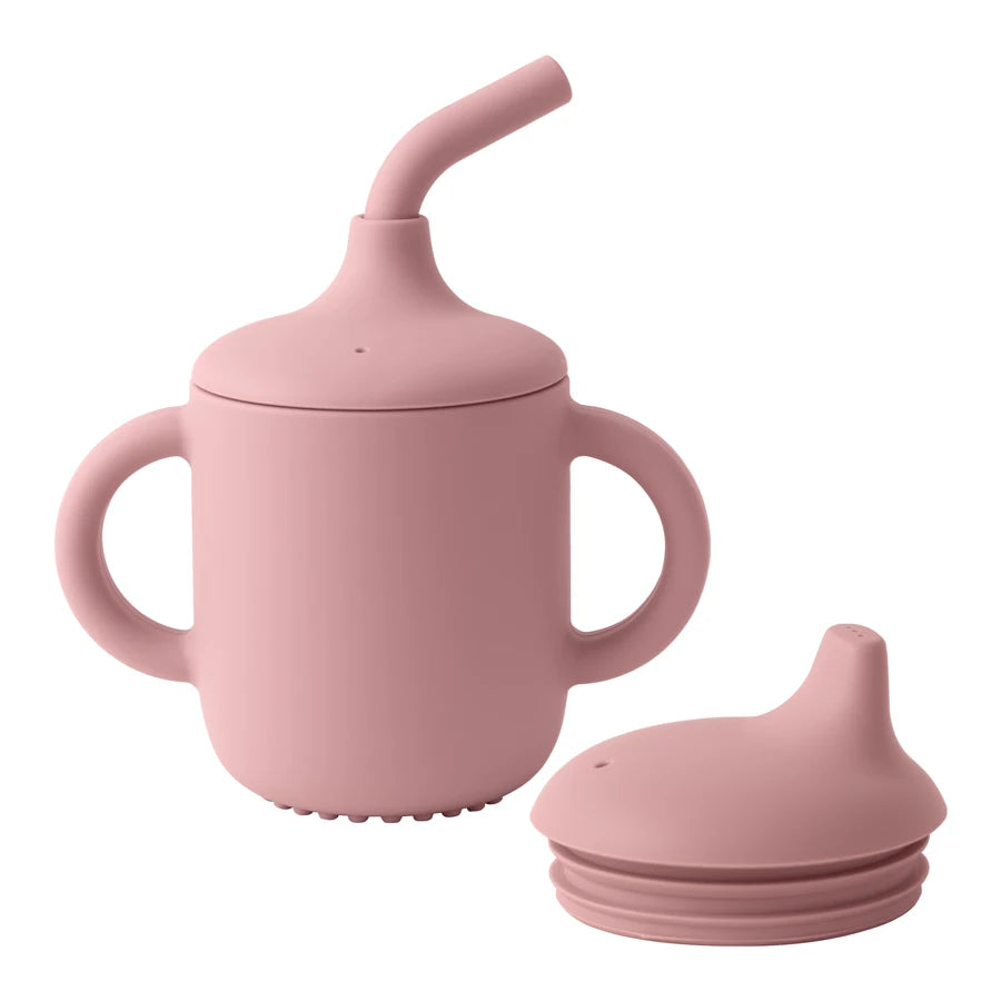 1pcs With Two Lids Baby Silicone Cup